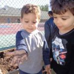 3 Year Old Preschoolers Planting on Earth Day