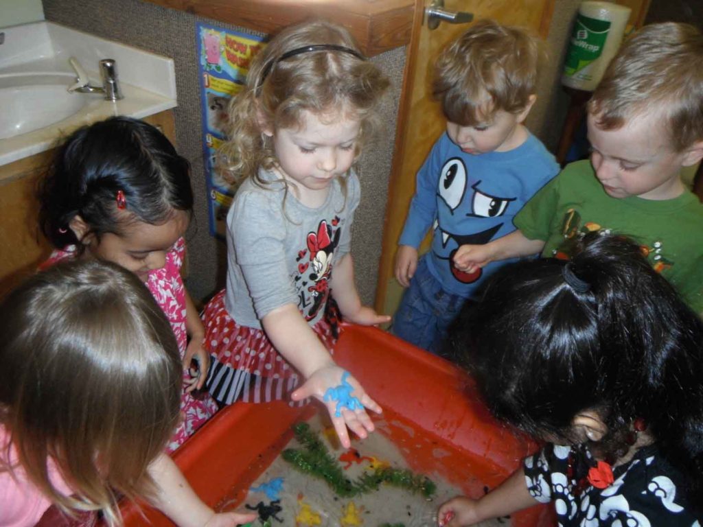 Kids Playing at Water Table at Preschool Near You for 3 Year Olds, 4 Y.O.'s