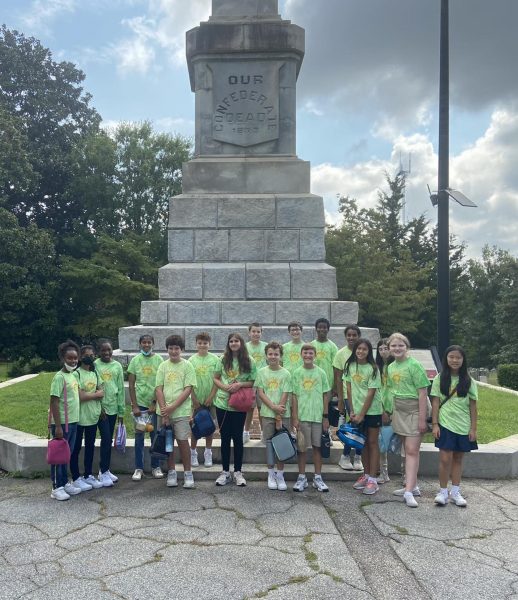 Middle School Students on Field Trip to Oakland Cemetery in Grant Park