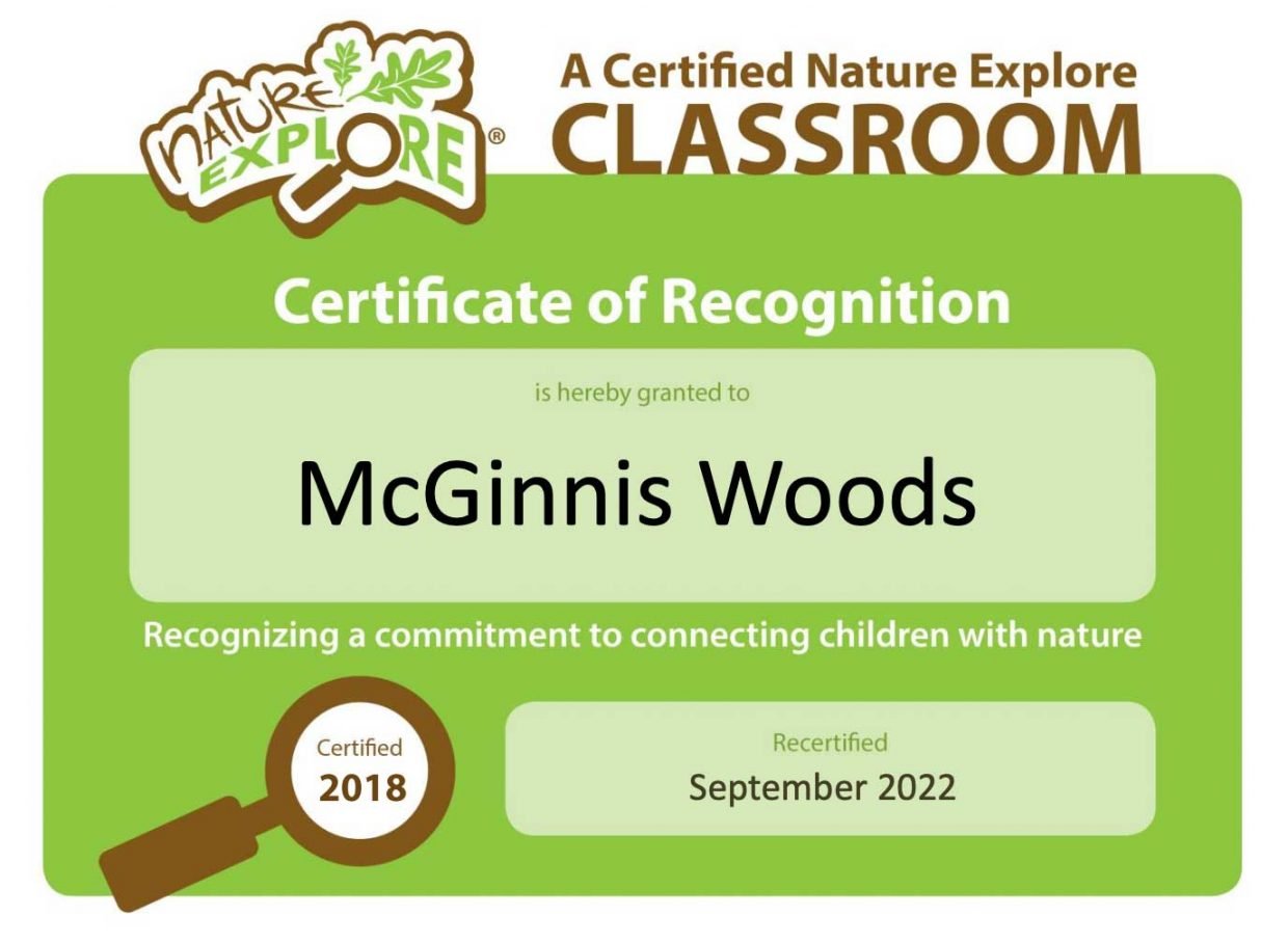 Nature Explore Certified Classroom 2022