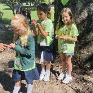 Students learning about orienteering at Piedmont Park