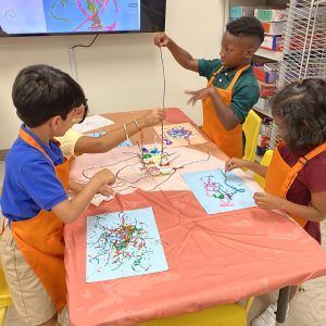 art class with the elementary students